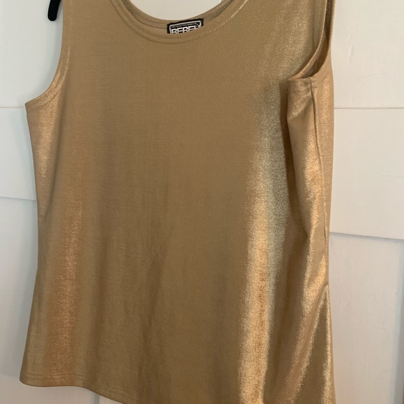 COPY - BEREK collection-Gold shiny smooth sleeveless tank size M brand new no t… - Picture 2 of 4
